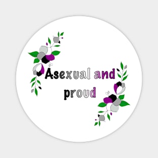 Asexual and proud floral design Magnet